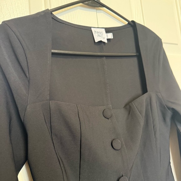 Princess Polly Gaskin Long Sleeve Top Black size 4 - Picture 5 of 8